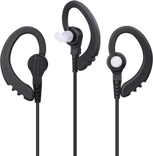2-Pack Two-Way-Radio Earpieces with Mic PTT, 2.5mm+3.5mm 2 Pins walkie talkie Headset, Compatible with Motorola Walkie Talkies...