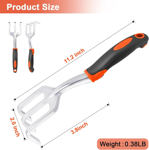 Hand Rake Garden Tool, Heavy Duty Hand Cultivators for Gardening, Small Garden Claw Tool Garden Hand Rake with Ergonomic Handle, Weed Rake Cultiva...