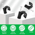 100pcs 1/2" / 12mm Half Clamp J-Hook with Nail, Nail in Cable Clips Ethernet Cable Nails Tacks Clips, Black...