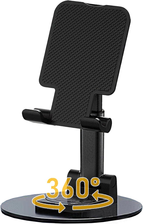 Rotatable Cell Phone Stand for Desk, Height Angle Adjustable Phone Holder Portable Phone Stand Compatible for Most Smartphones iPhone 14, Pro, Pro...