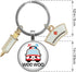 Funny Transparent Cabochons Keychain with Pendant Metal Keychain Funny Keychain Gifts for Office Worker Nurse Doctor...