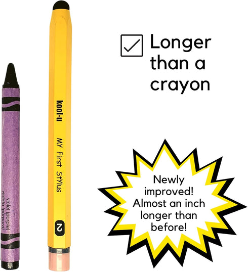 Stylus Pens for Kids, Hexagon Shaped Like a Real Pencil, Compatible with All Touch Screen Devices - Apple IPAD, iPhone, Samsung Galaxy Tab, Amazon...