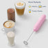 Powerful Milk Frother Handheld Foam Maker, Mini Whisk Drink Mixer for Coffee, Cappuccino, Latte, Matcha, Hot Chocolate, No Stand, Pink...