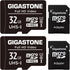 Gigastone 32GB 2-Pack Micro SD Card, FHD Video, Surveillance Security Cam Action Camera Drone Professional, 90MB/s Micro SDHC UHS-I U1 Class 10...