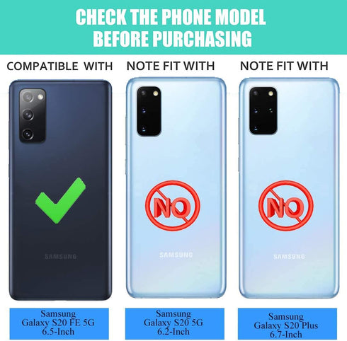 Samsung Galaxy S20 FE 5G case,with HD Screen Protector, Soft TPU Slim Fashion Non-Slip Protective Phone Case Cover for Samsung Galaxy S20 FE(Fan E...