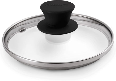 Glass Lid with Steam Vent Hole - 6"-Inch/15.24cm - Compatible with Lodge Cast Iron Skillet Pan - Fully Assembled Universal Replacement Cover - Tem...
