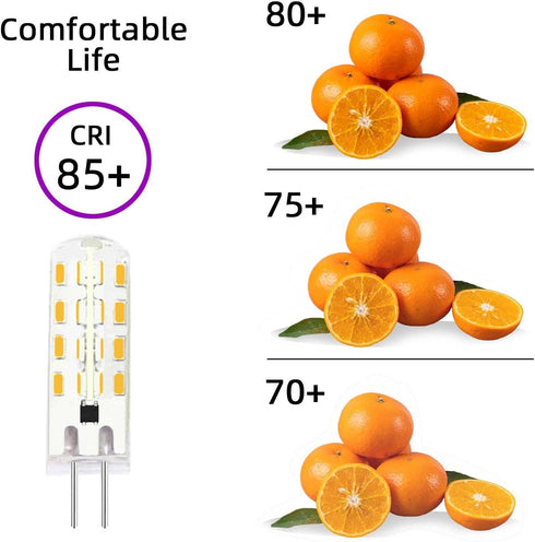G4 AC 120V Led Light Bulb 2W Equivalent to 20W Warm White 3000K 200lm Bi-pin Base G4 Bulbs 120V Pack of 10...