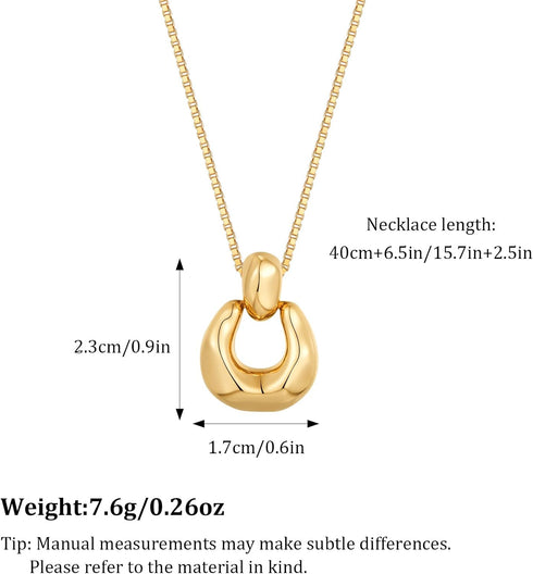 Gold Pendant Necklace for Women Statement Pendant Necklace for Women Jewelry Gift...