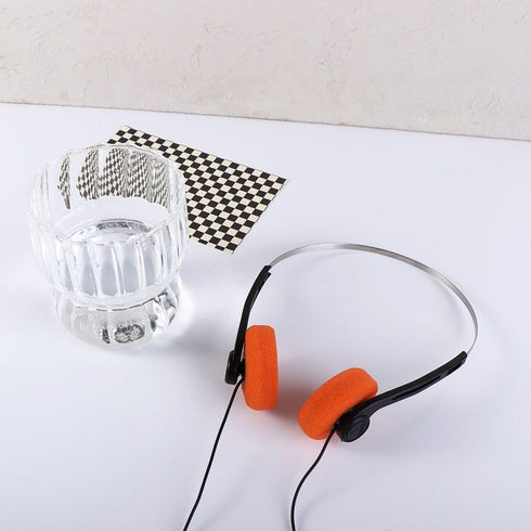 Orange Retro Over-Ear Headphones,Wired Stereo Headphones,Walkman Headphone,Lightweight Portable Headphone with Adjustable Headband,Electronics...
