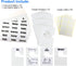 16 Pack White Clothing Rack Size Dividers Plus 60 Labels (1 Inch) and 16 Large Blank Labels, Large Rectangular Clothing Closet Dividers (Pearl Whi...