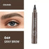 Magic Eyebrow Pencil, 3D Waterproof Microblading Eyebrow Pen, 4 Tipped Precise Brow Pen, Fine Stroke Microblading Eyebrow Pencil Natural (Gray Bro...