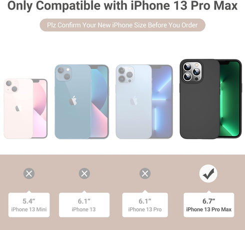 JASBON Designed for iPhone 13 Pro Max Case, Phone Case for iPhone 13 Pro Max 6.7 inch, Support for Wireless Magnetic Charger, Silicone Shockproof ...