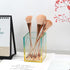 Acrylic Yellow and Green Desktop Pen Pencil Holder Cup Modren Makeup Brushes Dispenser Pencil Cup Pot Stationery Organizer for Office Supplies (Ye...