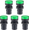 uxcell 5Pcs Green Indicator Light AC/DC 24V, 22mm Panel Mount, for Electrical Control Panel, HVAC, DIY Projects...