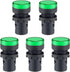 uxcell 5Pcs Green Indicator Light AC/DC 24V, 22mm Panel Mount, for Electrical Control Panel, HVAC, DIY Projects...