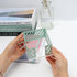 NatSumeBasics Sticky Note Holder Mint Green Metal Post a It Note Holder 3.5 x 3.5 Clear Acrylic Base Cube Dispenser for Desk Organizers Accessorie...