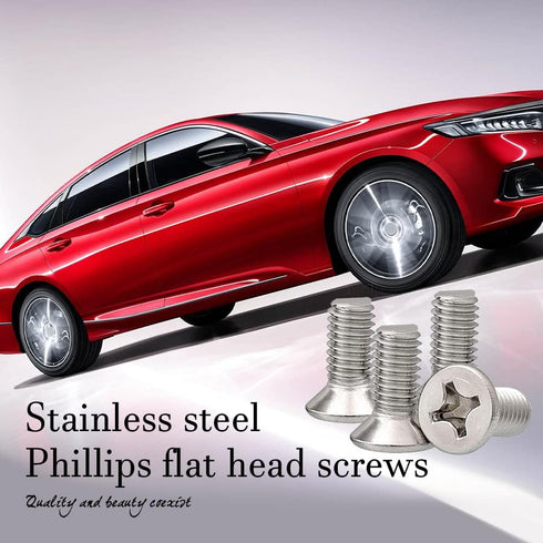 8PCS Stainless Steel Brake Disc Rotor Screws, Retaining Hardware Bolts Screw Kit for Front and Rear, 93600-06014-0H Brake Disc Screws Replace for ...