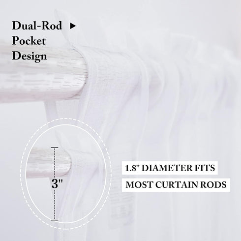 MIULEE White Sheer Curtains 24 inch Length Linen Textured Kitchen Window Curtains Over Sink, Rod Pocket Short Small Curtains for Bathroom Cafe Lig...