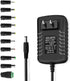 DC 12 Volt 1.5 Amp Switching Power Supply, 100-240V 50-60Hz AC to DC 12V 1.5A 18W Power Supply Adapter with 5.5mm x 2.5mm DC Outlet Plug, and 10 M...