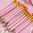 50 Pcs Pink Wedding Pencils for Bridal Shower, Wooden Half Pencils with Eraser Pre-Sharpened Mini Pre-wedding Hexagon Pre-wedding Pencil for Bride...