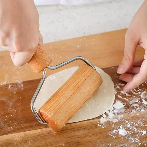 Small Rolling Pin, Wooden Dough Roller, Non-Stick Pizza Roller, Dough Baker Roller Set for Home Kitchen Baking Cooking(9.5cm/3.74in)...