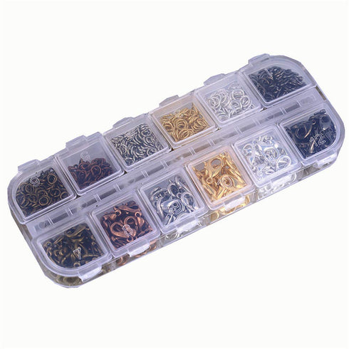 1 Set 972 Pieces Jewelry Findings Kit for Jewelry Making Supplies and Necklace Repair Jewelry Making Starter Kit with Open Jump Rings Lobster Clas...