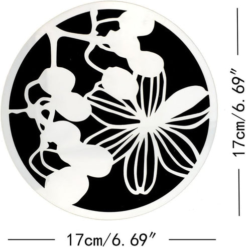 8pcs Mix Flower Stencils Round Shape Hollow Out Painting Stencils Drawing Templates...