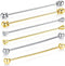 HONEY BEAR Mens Shirt Collar Bar Pin Clips Clasp Set Business Gift 65mm (6pcs without box)...