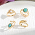 4-7PCS Boho Knuckle Ring Sets for Women Gold Green Gem Ring Sets Stackable Vintage Green Knuckle Gems Rings Good Luck Midi Finger Rings Set Thumb ...