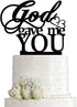 God Gave Me You Wedding Cake Topper party decoration (Black)...