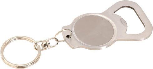 Thirsty Rhino Koin, Stainless Steel Vintage Bottle Opener Keychain Key Ring, Brushed Silver (Set of 1)...