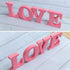 Wooden Love Sign Table Top Sign Freestanding Decorative Letter for Wedding Party Home Decor Pink...