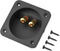 Speaker Box Terminal Cup, Square Double Binding Post Subwoofer Box Speaker Terminal Plates for DIY Home Car Stereo Speaker...