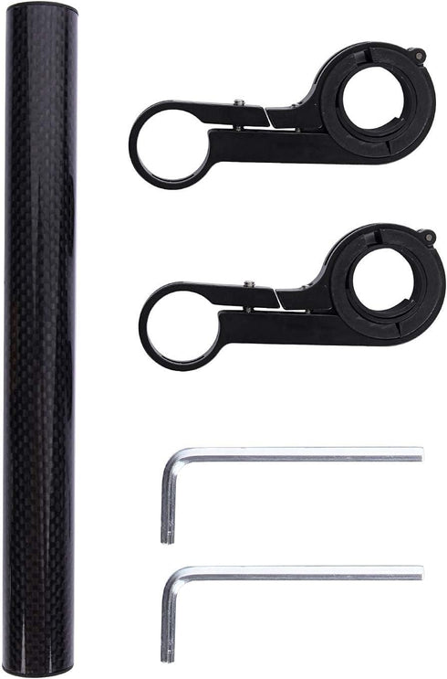Yizhet Bike Handlebar Extender Double Extension Mount Holder Bicycle Handlebar Carbon Bracket for E-Bike...