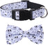 Halloween Dog Collar with Removable Cute Bow Tie Adjustable Pet Collars Medium...