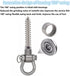 2 Permanent Anti Rust Bearing Hanger Heavy Duty, 1500 LBS, 180° Swing Hardware, for Yoga Hammock Chair sandbag Playground Accessories...