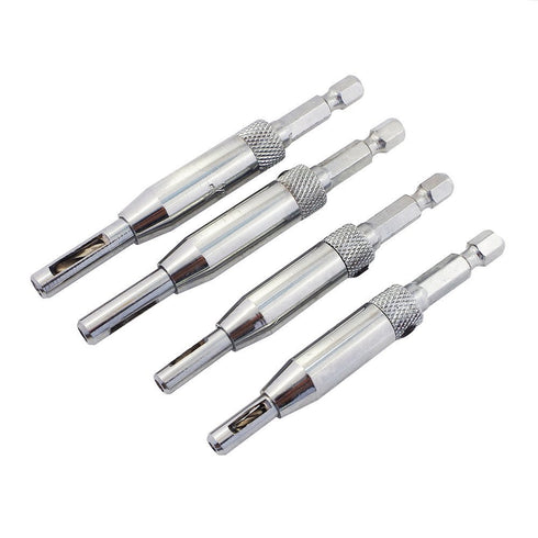 4Pcs Door Self-centering Hinge Drill, Window Hole Opening Center Drill Bit Hole Puncher Woodworking Tools 5/64'' 7/64'' 9/64'' 11/64''...