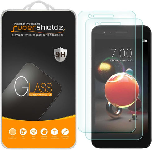 Supershieldz (2 Pack) Designed for LG (Aristo 2) Tempered Glass Screen Protector, Anti Scratch, Bubble Free...