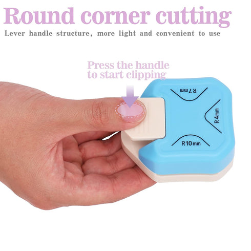 Jeemiter 3 in 1 Corner Rounder Punch - Hole Punch 4mm 7mm 10mm 3-Way Corner Cutter for Paper Craft, DIY Projects, Photo Cutter, Card Making and Sc...