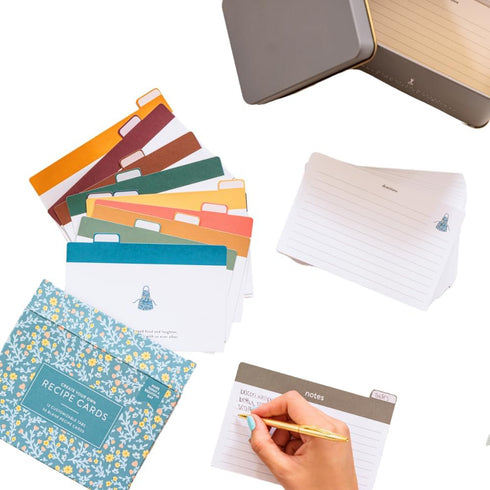 Blank Recipe Card Set | Pack of 50 Cards with Apron Design | 4"x6" Recipe Cards | Easy-to-Write On Cards for Family Recipes and Meal Planning - Id...