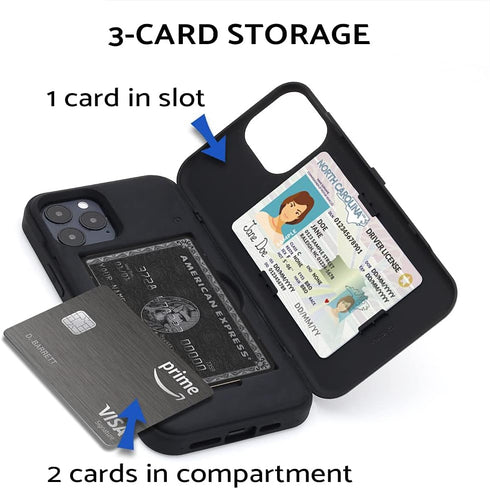 TORU CX PRO for iPhone 12 Pro/iPhone 12 Case Wallet | Protective Shockproof Heavy Duty Cover with Hidden Card Holder & Card Slot | Mirror & Wrist ...
