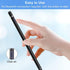 Stylus Pen for Touch Screens, Fine Point Stylist Active Pencil Compatible with iPhone iPad Pro Air Mini and Other Tablets (Black)...