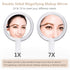 Double Sided 1x - 7X Magnification Hand Held Makeup Mirror with Adjustable Stand,clear (7X)...