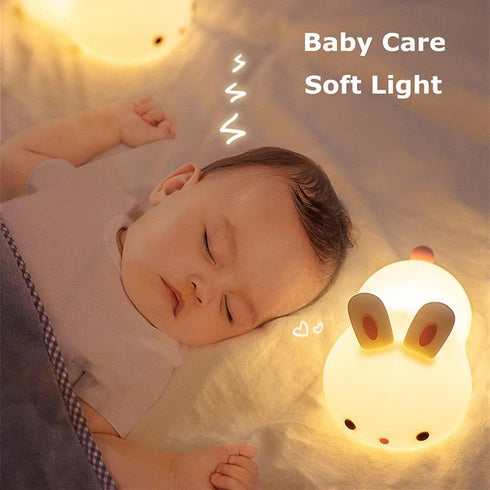 Cute Kids Night Light Night Lamp Night Lights for Kids Bedroom Toddler Baby Portable Silicone Battery Led Nightlight Nursery (Cute Bunny)...