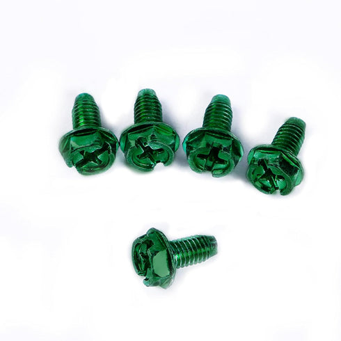10-32 x 3/8 Hex Head Grounding Screw, Combination Grounding Screws for Electrical Junction Boxes, Metal Outlet and Switch Boxes, Carbon Steel Grou...