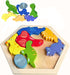 Wooden Dinosaur Puzzles for Toddlers Educational Learning Toy for 3 4 5+Year Old Boys Girls Shape Pattern Block Puzzles...