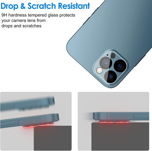 JETech Camera Lens Protector for iPhone 12 Pro 6.1-Inch, 9H Tempered Glass, HD Clear, Anti-Scratch, Case Friendly, Does Not Affect Night Shots, 3-...