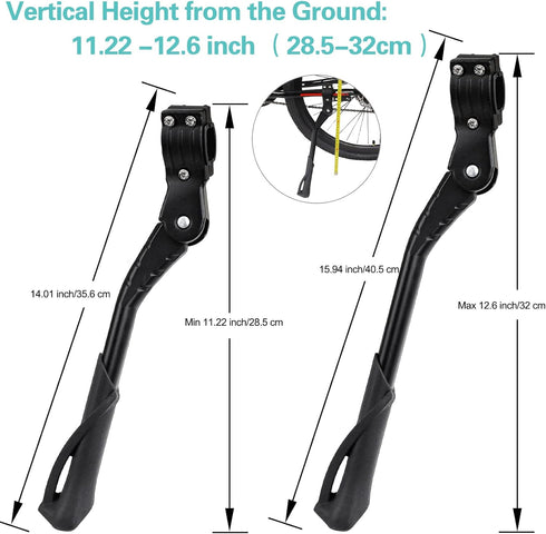 Cyfie Bike Kickstand, Universal Rear Side Bicycle Kickstand for 24 26 27 29 inch, Adjustable Kick Stands for Adult Bike 24" to 29" Mountain Bike 7...