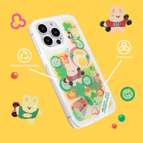 Designer Cartoon Phone Case Compatible with iPhone 13/14/15 Pro/Max, Recycled TPU & PET Material, Anti-Yellowing Scratch-Resistant and Shockproof ...