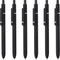 6 Pack Gel Pens, Black Ink Pens Fine Point Smooth Writing Pens Bulk, Soft Touch Cute Pens Aesthetic School Supplies, 0.5mm Black Pens for Journali...